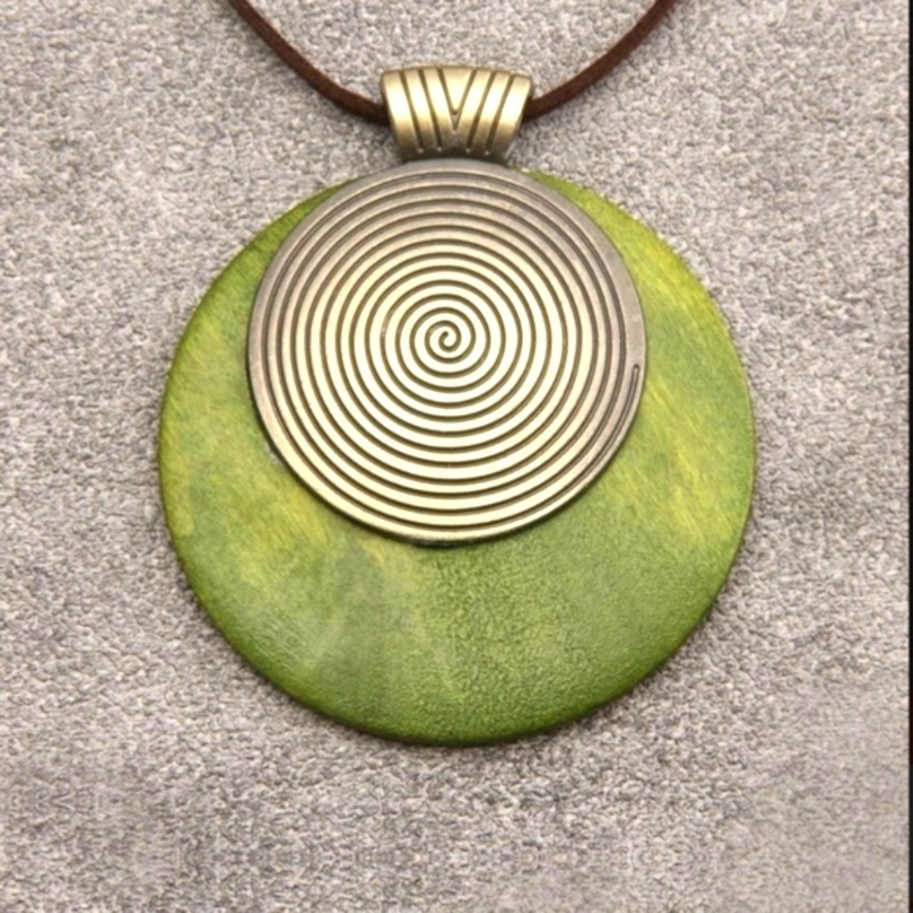Green Top with Jewelry Necklace Earrings Matching Set Avocado Green Outfit - Picture 5 of 11